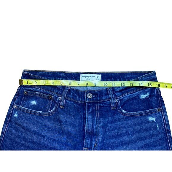 Abercrombie & Fitch The Boyfriend Mid Rise Distressed Denim Jeans Size 29 Long - Picture 4 of 6